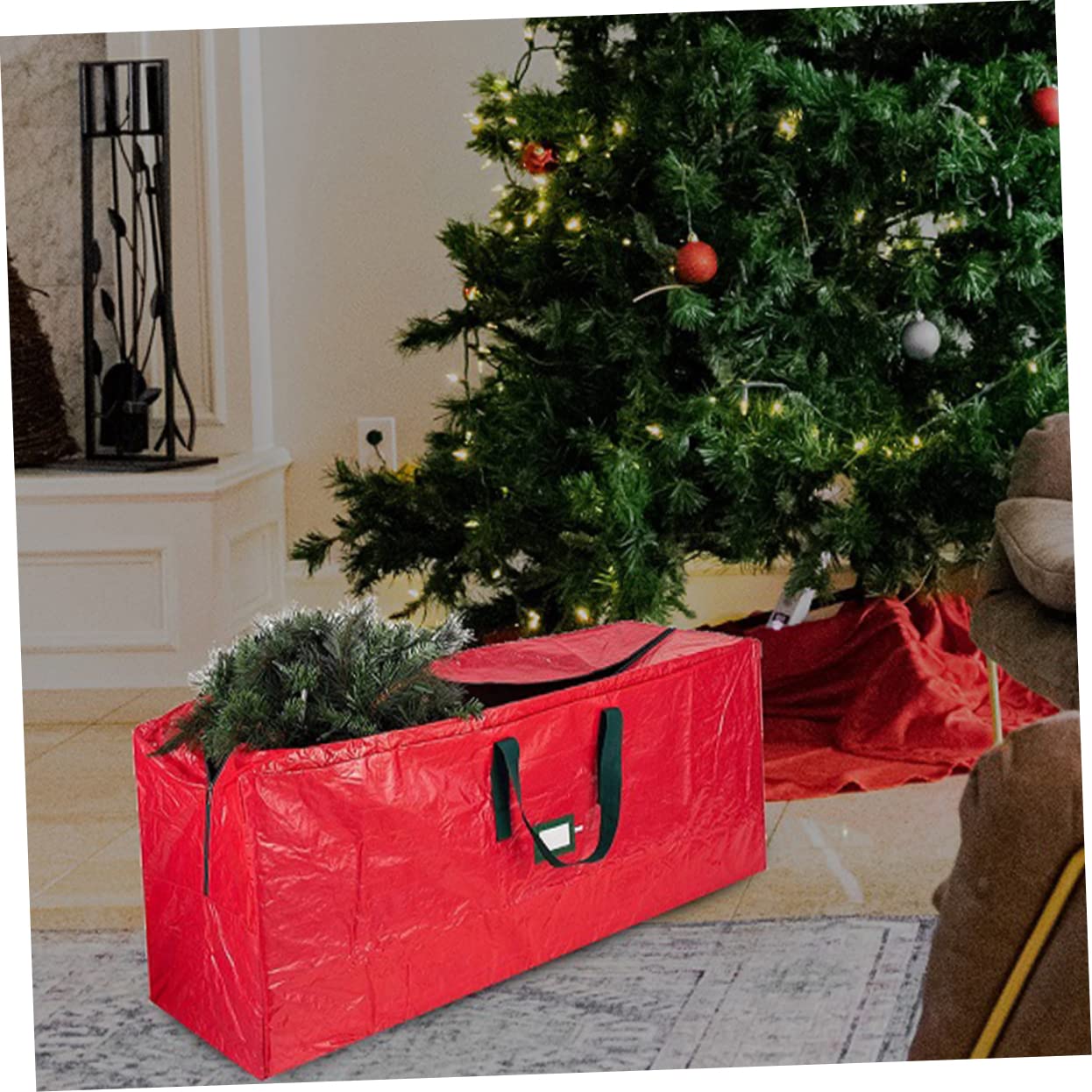 Homoyoyo Bolsa Para Árbol De Navidad De Gran Contenedor Organizador Con Cremallera Para Guardar Árboles De Navidad Bolsa De Obsequio Para Almacenamiento Invierno