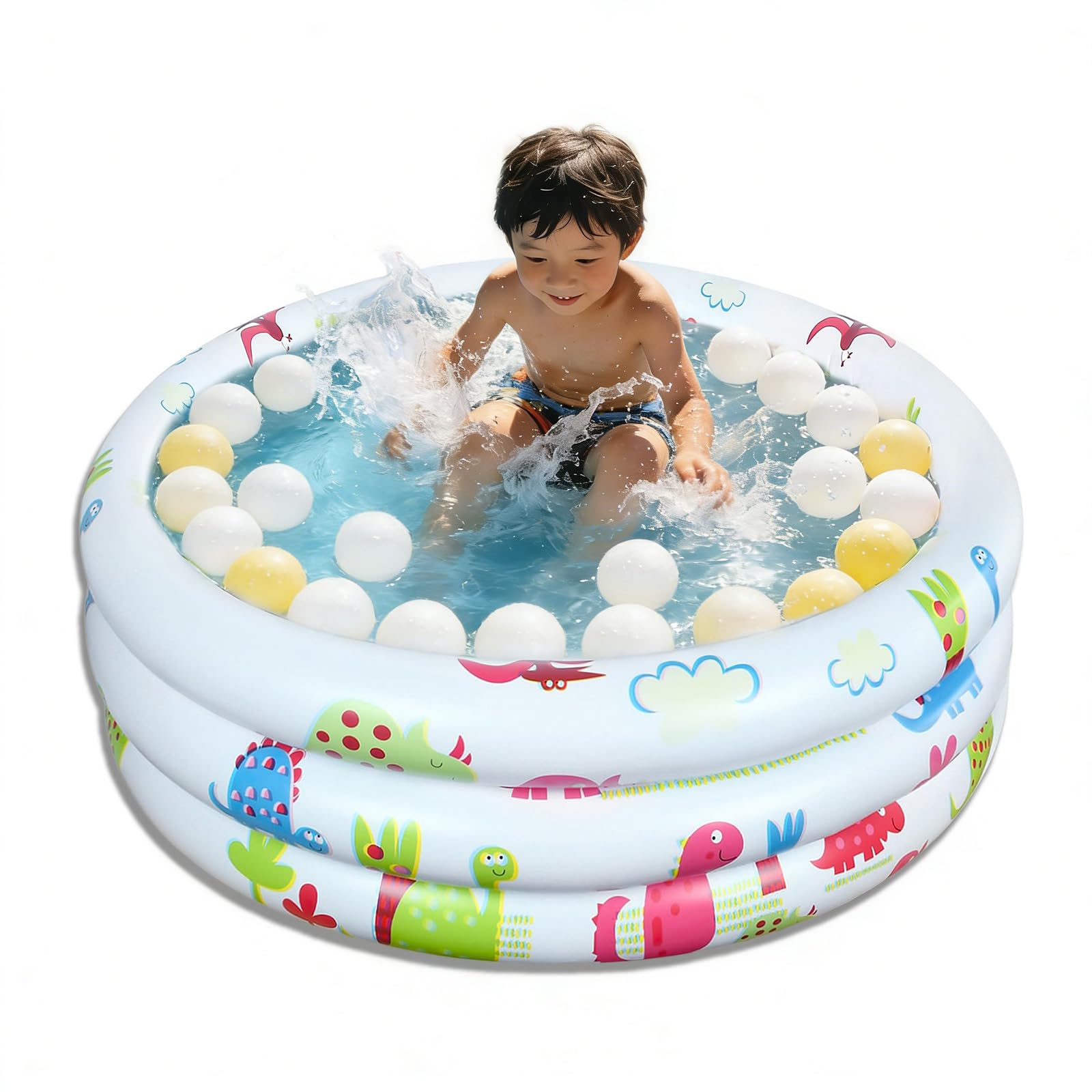 Petite Piscine Gonflable, Piscine Gonflable Ronde 90cm, Piscine Pataugeoire Bebe, Patogoire Bebe, Gonflable Bébé, pour Les Activités Eestivales en Plein air, Les Jardins et Les Plages