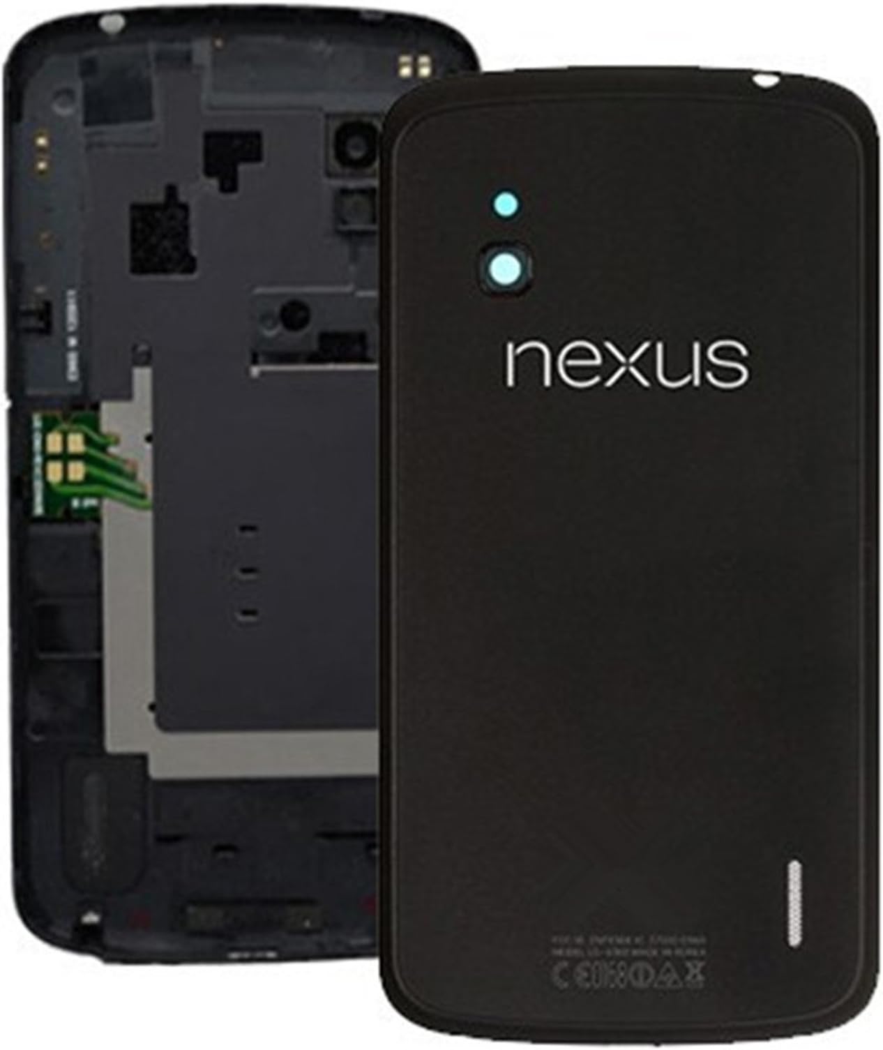 Battery Door Cover Back Housing with NFC Chip For LG Google Nexus 4 E960 OEM NEW (Black)