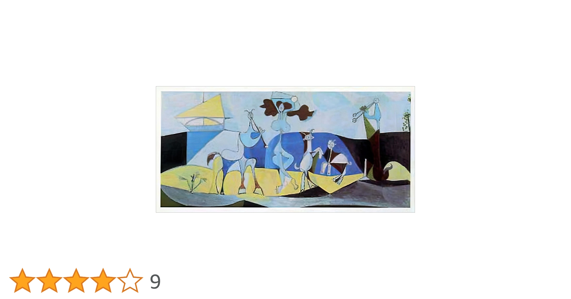 PABLO PICASSO、LA JOIE DE VIVRE、海外版超希少レゾネ Art Print Picasso La joie de Vivre 100x50cm | Yourdecoration.com