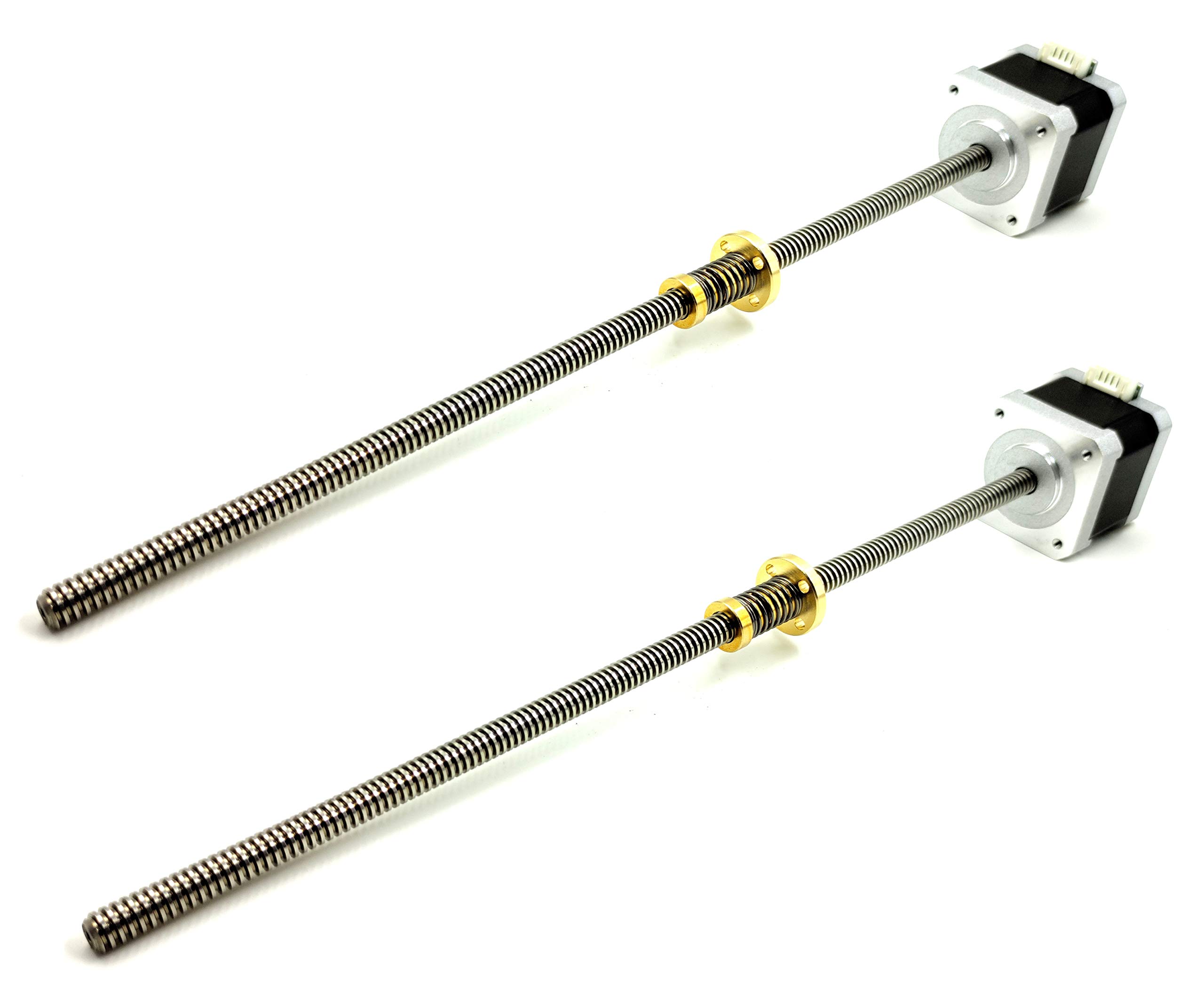 INVENTO 2pcs Nema 17 4.2 Kg-cm Bipolar Stepper Motor with inbuilt 500mm Lead Screw square thread TR8 8mm and Antibacklash Nut CNC Robotics DIY Projects 3D Printer-picture-19