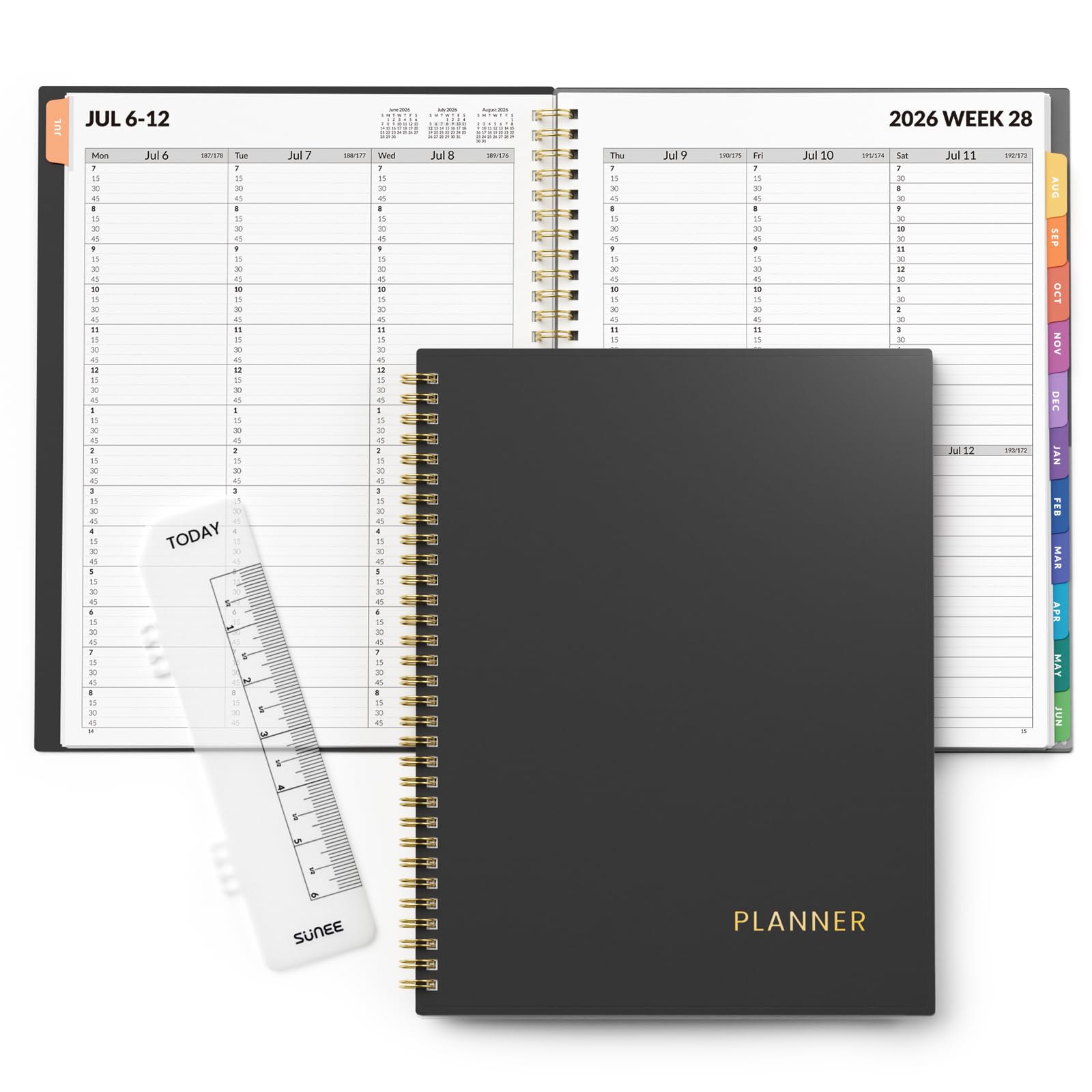 SUNEE Libro de citas 2023-2024, planificador semanal mensual de mayo de 2023 a junio de 2024, calendario con lista de tareas, encuadernación de doble alambre, 8.5 x 11 pulgadas