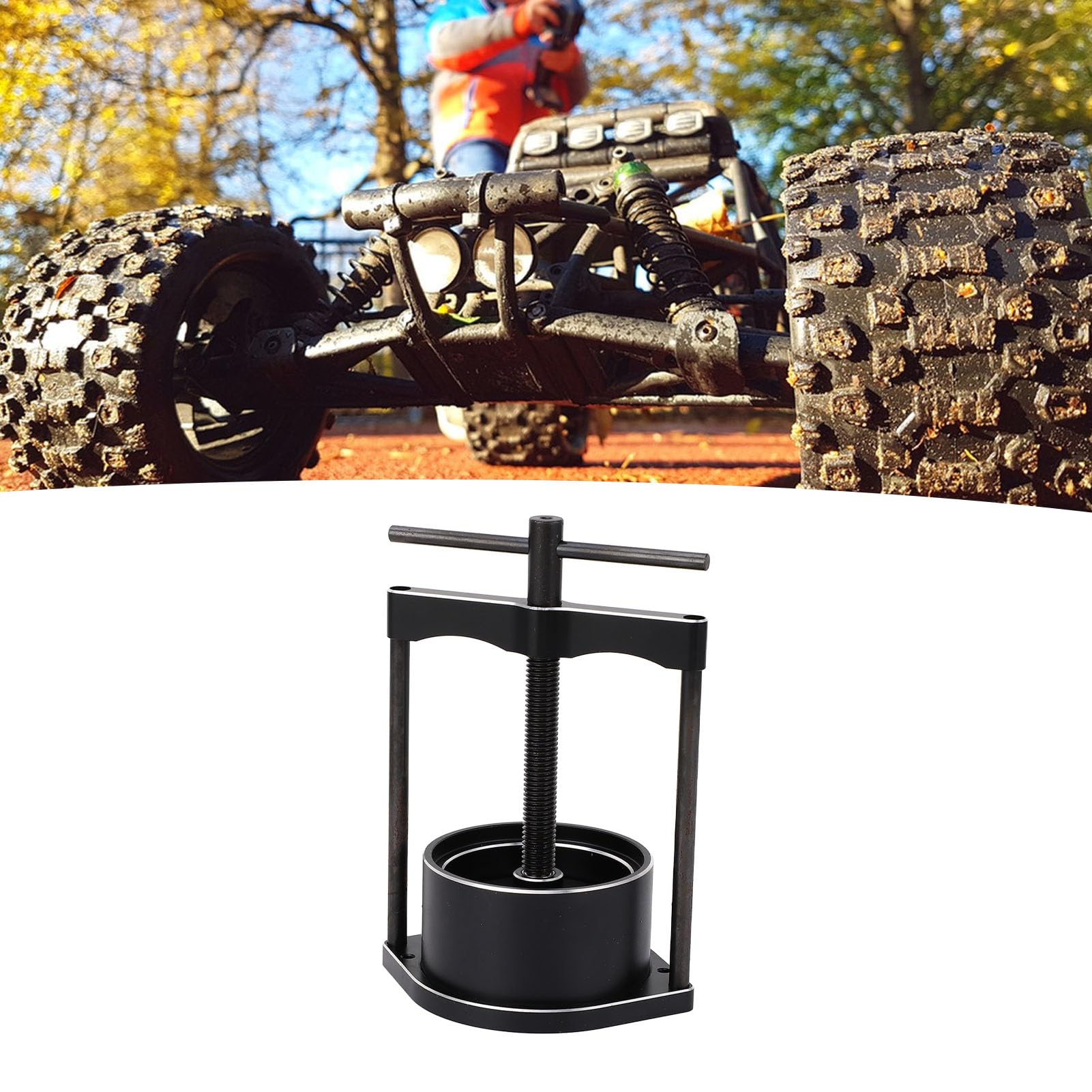 ZJchao Aluminum Alloy Drift Tire Remover Efficient Tire Removal Tool for RC Car Enthusiasts (Black)