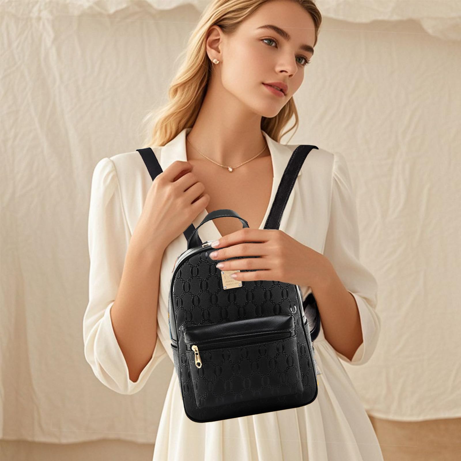 AINUOEY Donna Borse a Zaino Borsa a Zainetto Elegante Tracolla Zaini Firmate Marca Zainetti Antifurto PU pelle 76603 1 pz