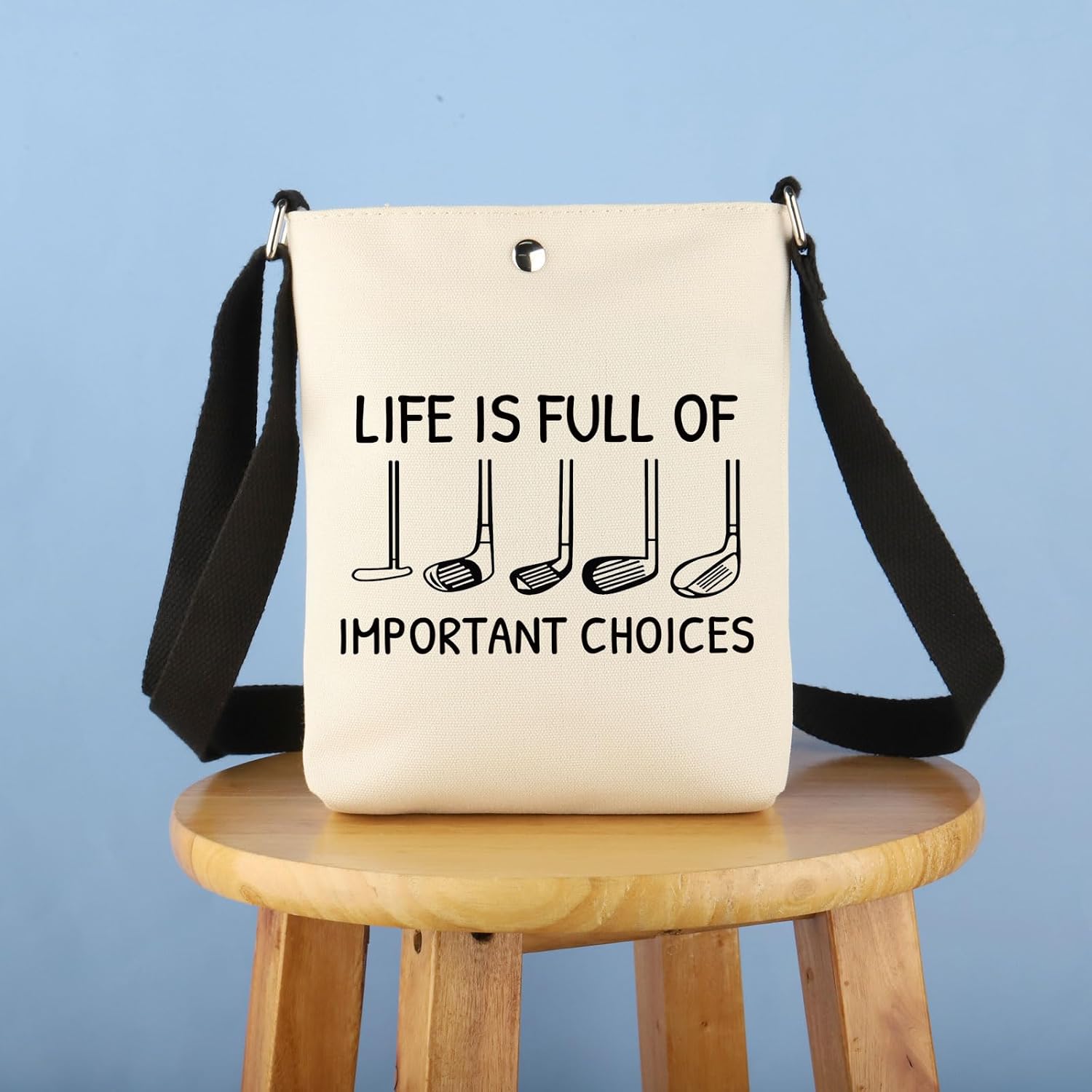 BDPWSS Golf Gifts For Women Golfer Golfing Accessories Golf Player Gift Life Is Full Of Important Choices Golf Crossbody Bag image 5
