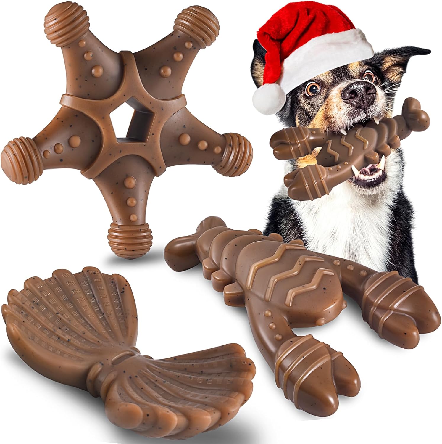 LUKITO Indestructible Dog Toys, Dog Toys Indestructible, Dog Toys for Dog Birthday Small/Medium