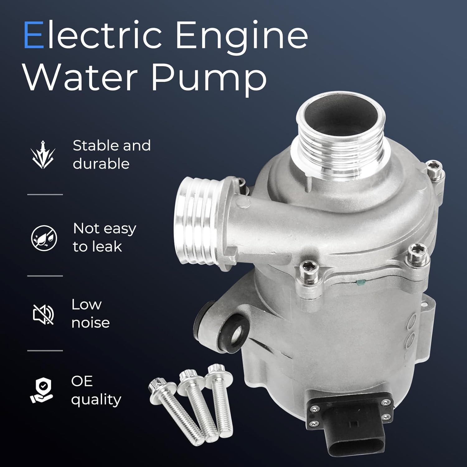 electric engine water pump compatible with bmw 2013-2016 320i 328i x1 2.0l l4 n20 b20 135kw engine coolant water pump replace #11517597715 11517571508 11517597715 small