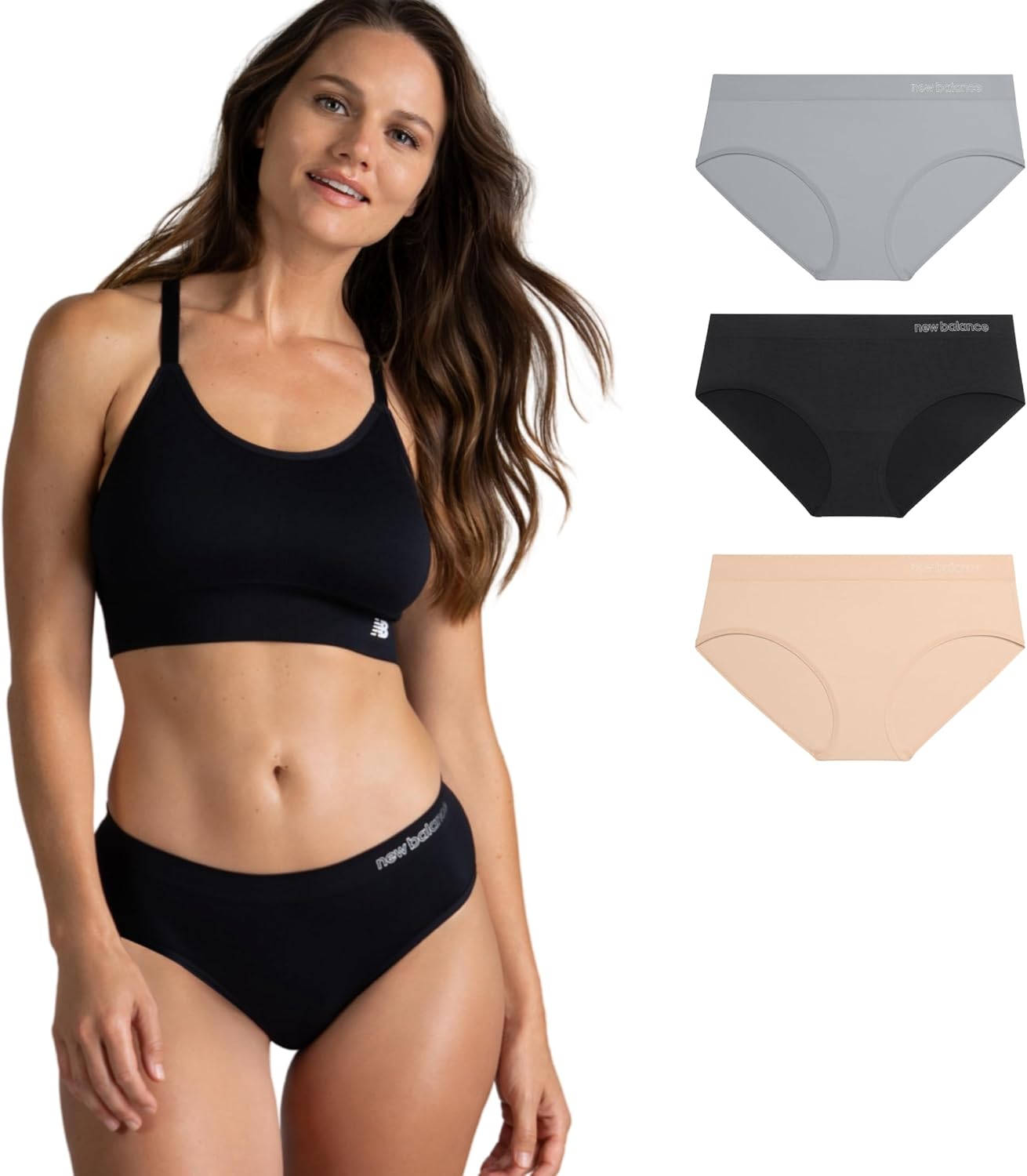 New Balance womens Ultra Comfort Performance Seamless Hipsters Underwear (3 Pack)