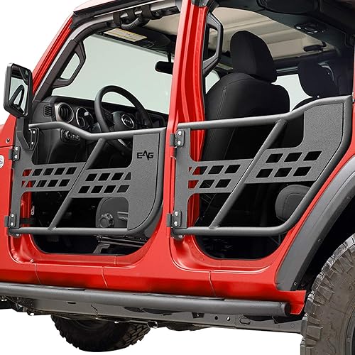 Miniatura 7 de EAG Puerta tubular Safari con espejo lateral para Wrangler JL 2018-2022 solo 4 puertas
