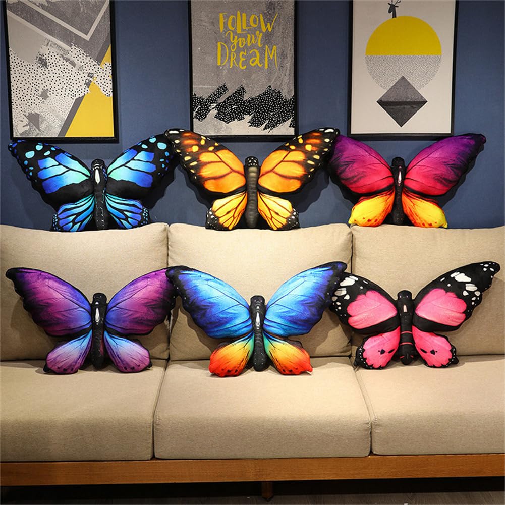 Coussin décoratif en forme de papillon, coussin créatif en peluche douce, coussin décoratif en forme de papillon rose pour canapé, salon, lit (A01 Coussin décoratif en forme de papillon, coussin créatif en peluche douce, coussin décoratif en forme de papillon rose pour canapé, salon, lit (A01