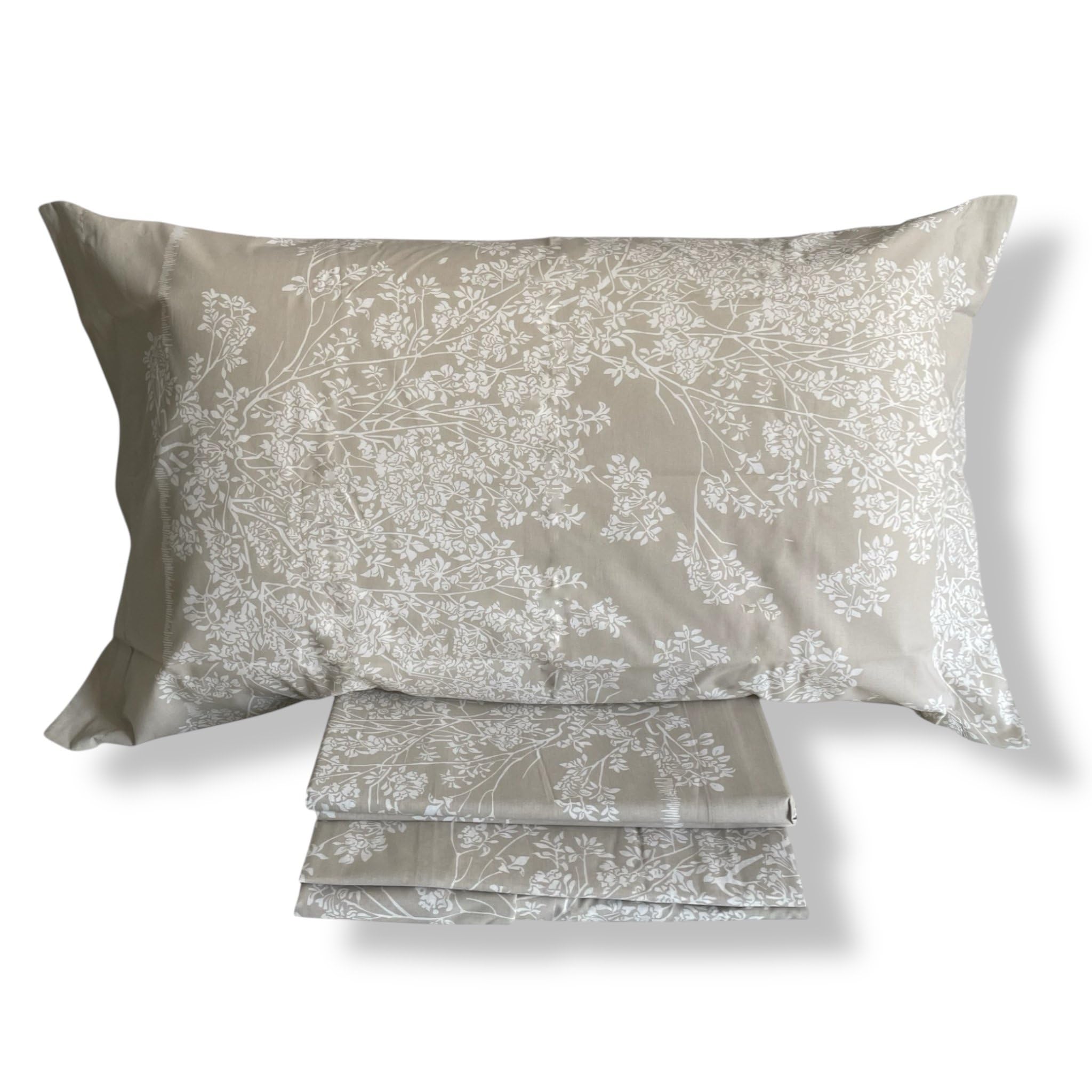 Caleffi - Completo Letto Matrimoniale con Lenzuola Matrimoniali Cotone 100% 240x280, Lenzuolo con Angoli Matrimoniale Coprimaterasso Sotto 180x200 per Materasso Alto 25cm, 2 Federe Cuscino Letto 50x80