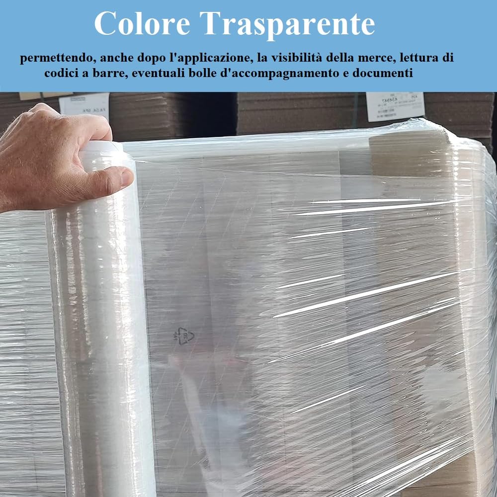 Virsus 1 Rotolo Pellicola Film Estensibile manuale Trasparente, spessore 23  my, 2,2 Kg, altezza 500 mm : Amazon.it: Cancelleria e prodotti per ufficio
