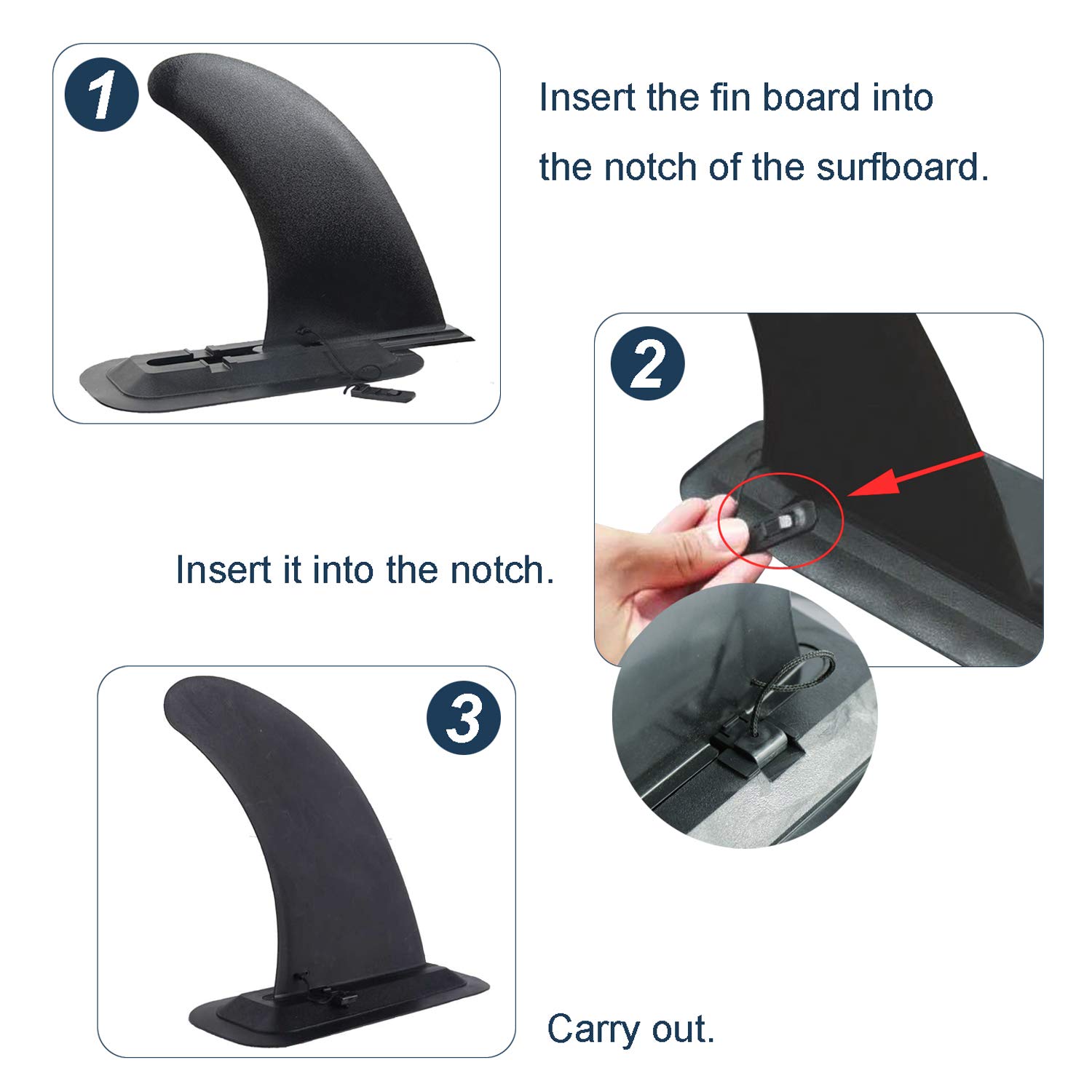 Finnen-Clip Für Surfbrett 6 Stück | Attrappe Für Wasserscheide Beim Surfen & Paddeln