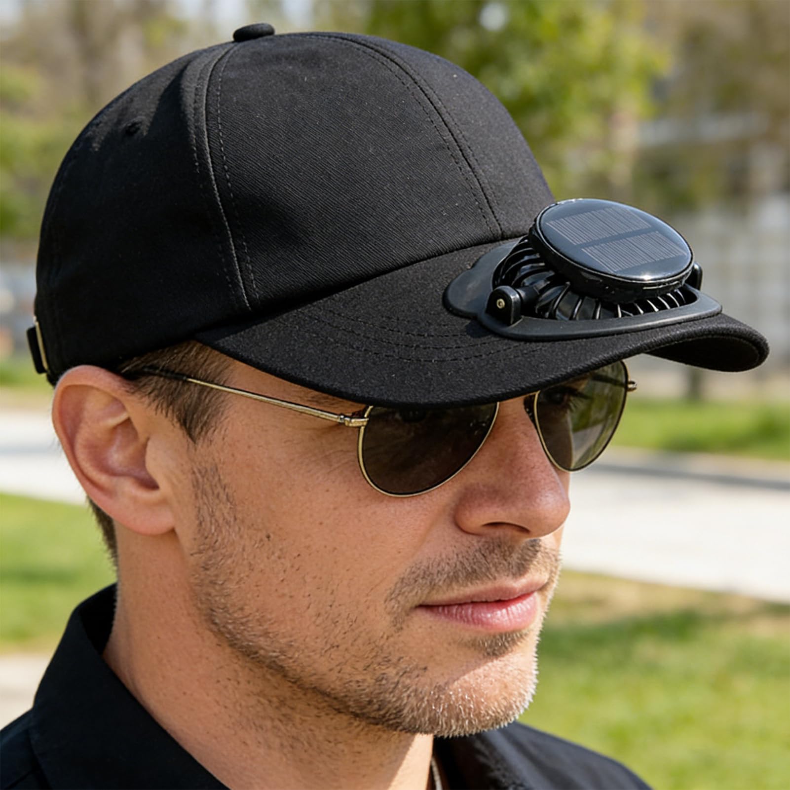 Cappello con Ventola Solare Uomo | Copricapo Sportivo Outdoor per attività all'Aperto - Cappello Protezione Solare - per Uomo Donna Giardinieri Golf Viaggi Campeggio Concerto Tore Escursionismo Sport