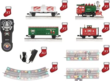 Lionel Junction North Pole Central Electric O Gauge Bluetooth Model Train Set with Remote and Lighted FasTrack