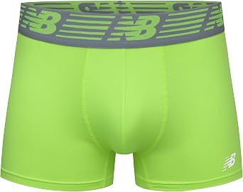 New Balance Men's 3 No Fly Boxer Brief with Built-in Pouch Support, No Fly Boxer Trunks 3-Pack Trunk Briefs, multicolor
