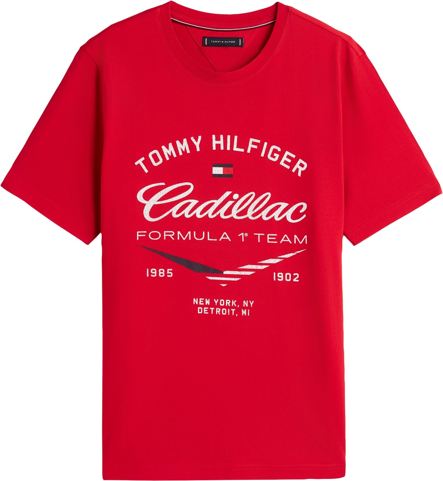 Tommy Hilfiger Unisex T-Shirt Kurzarm TH X Cadillac F1 Varsity Graphic aus Baumwolle