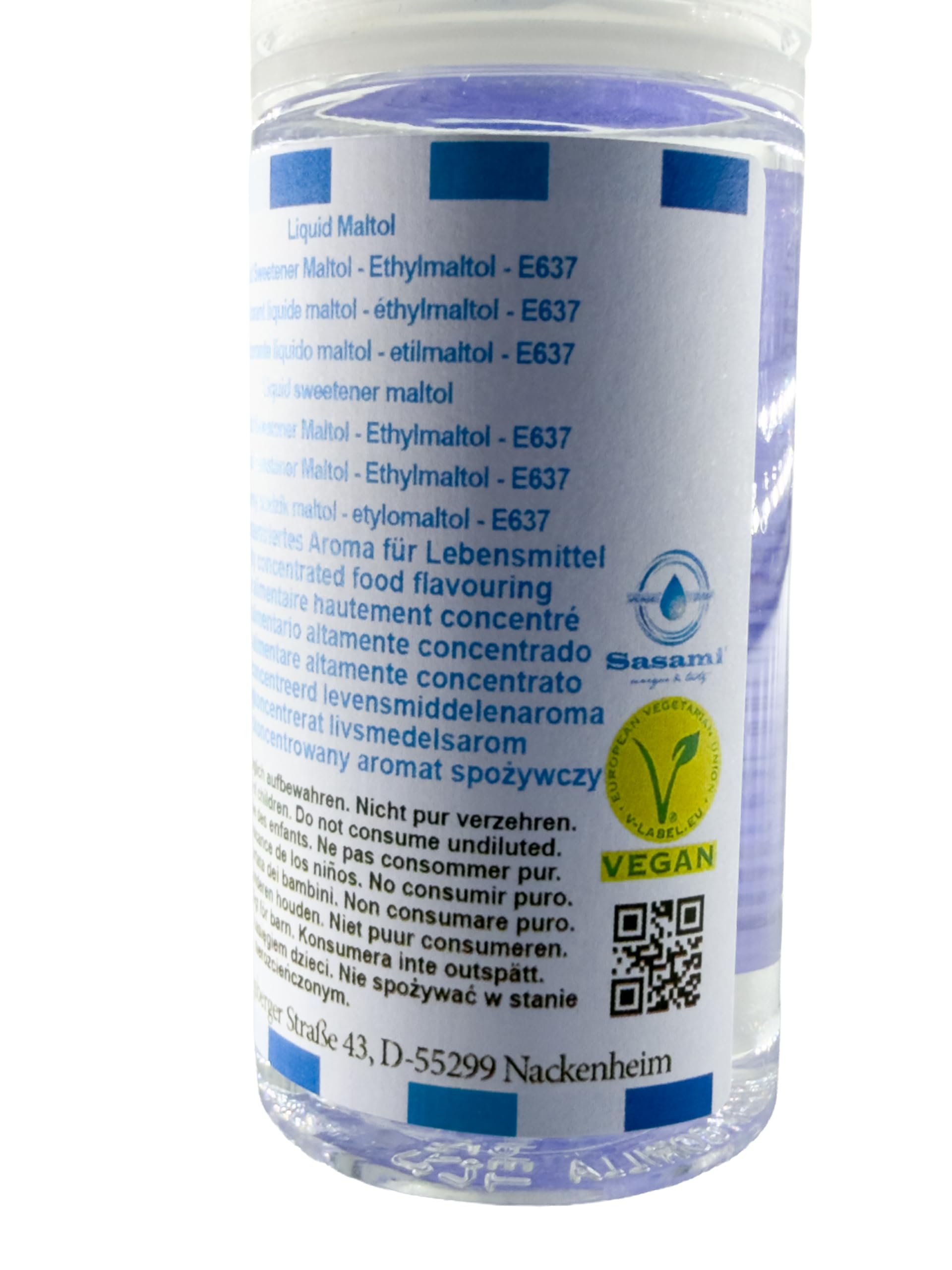 Edulcorante líquido maltol - etilmaltol - E637 - vegano - Sasami concentrado 10ml