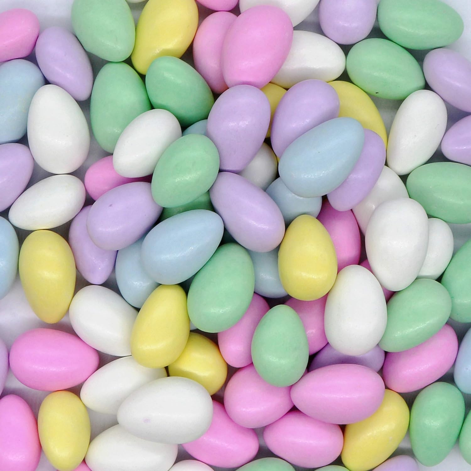 Smarty Stop Jordan Almonds Candy – Pastel Candy-Coated Almonds, Edible Confectionery Snack (Assorted- Pastel Colors, 1 Pound (Pack of 1))
