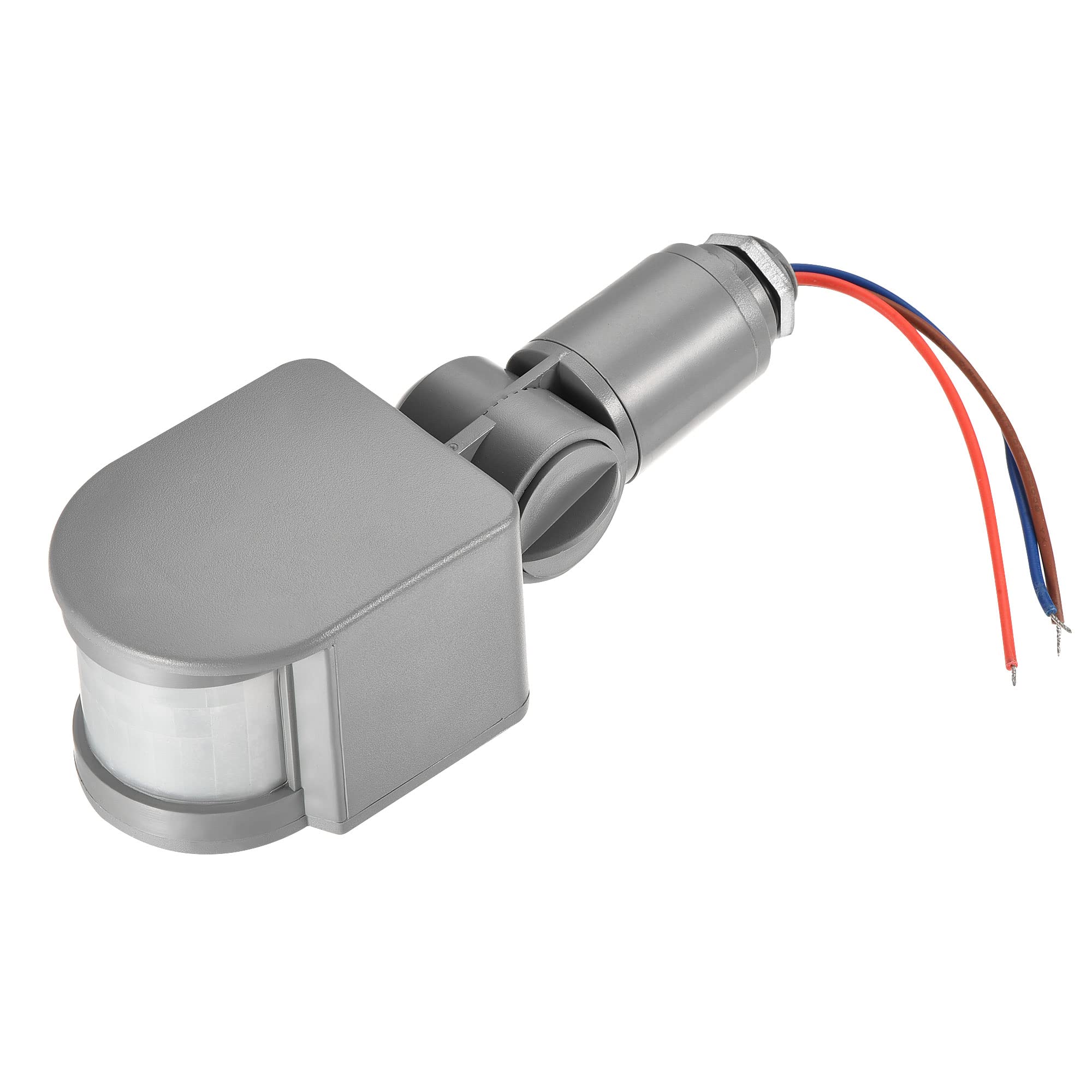 sourcing map Motion Sensor AC110-240V Infrared PIR Detector Switch Wall Mount for Floor Light Gray