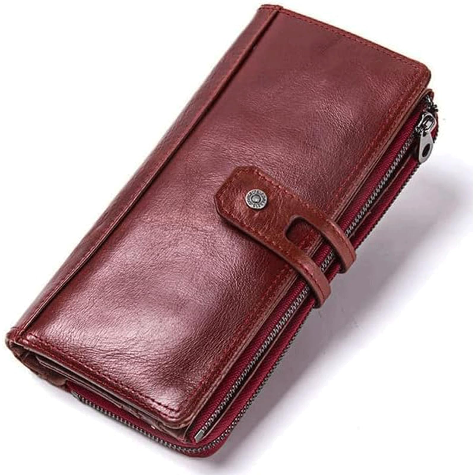 Cartera de Cuero PU con múltiples tarjeteros, Duradera, de Gran Capacidad, Elegante, Largo, con Bolsillo para Monedas, Bolso de Mano, Regalo para niñas Cartera Tipo sobre