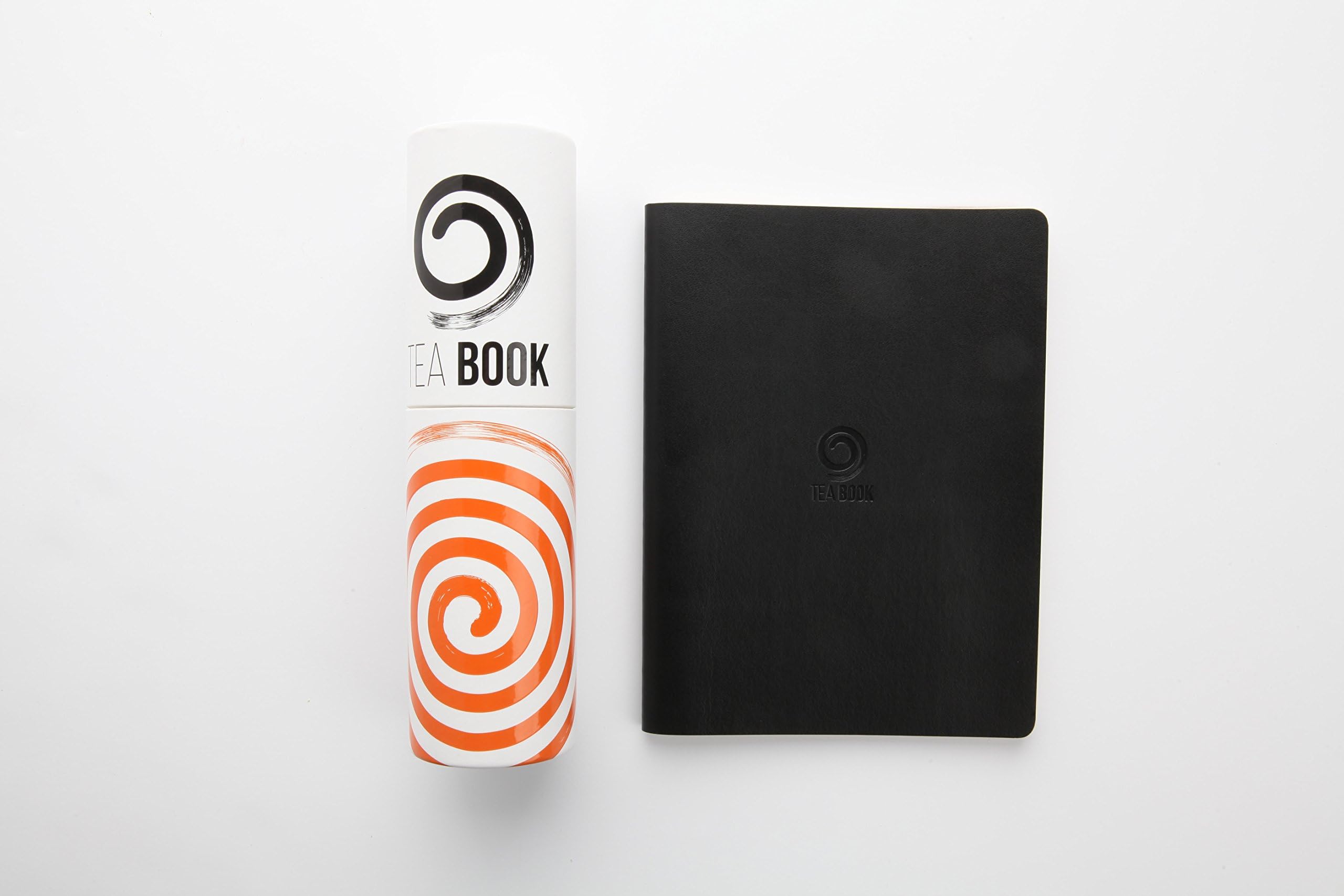 Journal, Teabook, Soft Leatherette Cover, Notebook, 7.8" x 5.5", 96 lined pages, Acid-free, Perforated Pages, Creative Gift Tube, Dual Toned Cover (Black/Red)