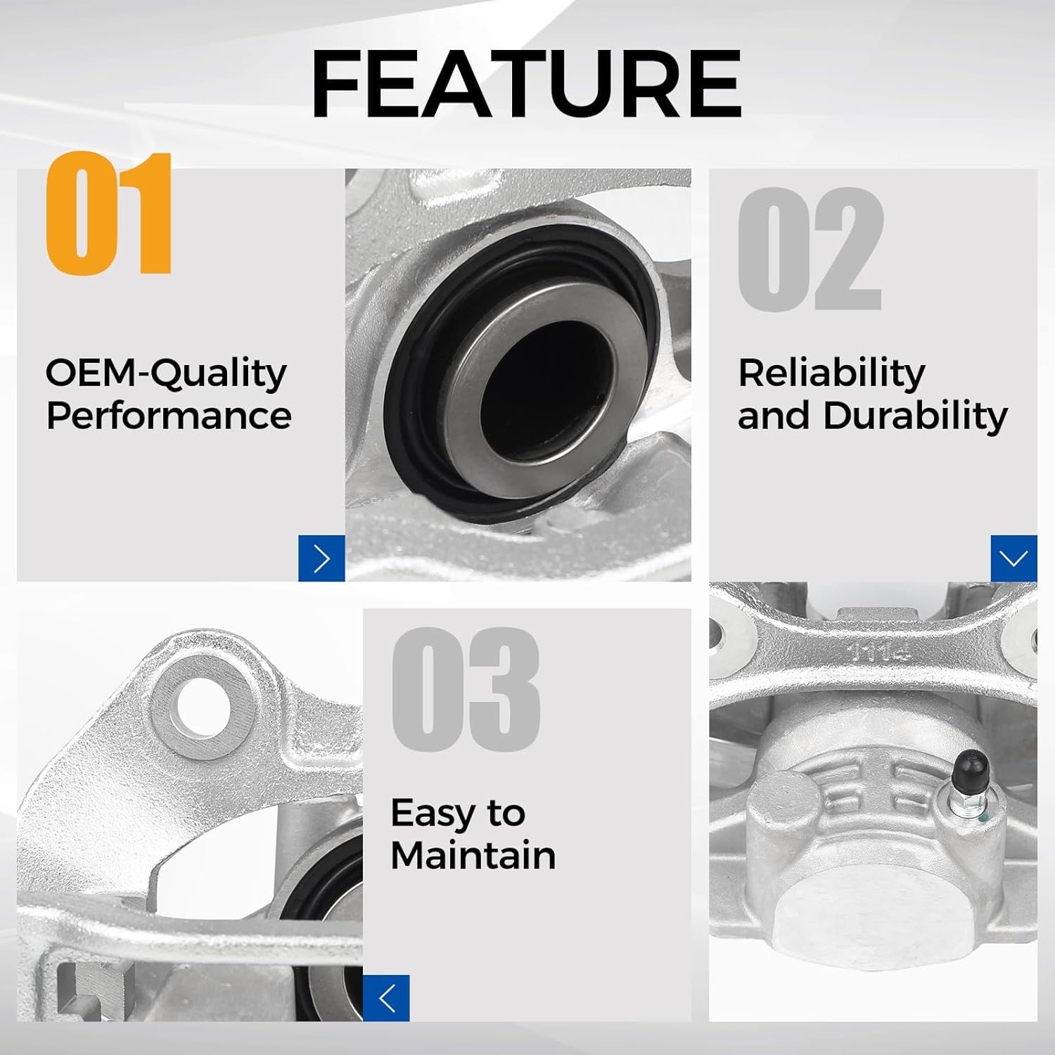 PAROD Rear Disc Brake Caliper Fit for 03-05 Chevy Astro, 99-02 Silverado 1500, 00-01 Suburban 1500, Tahoe 4.8L 5.3L V8/00-02 Cadillac Deville, 99-00 Escalade/GMC Sierra, Yukon Replace#18B4726 18B4727