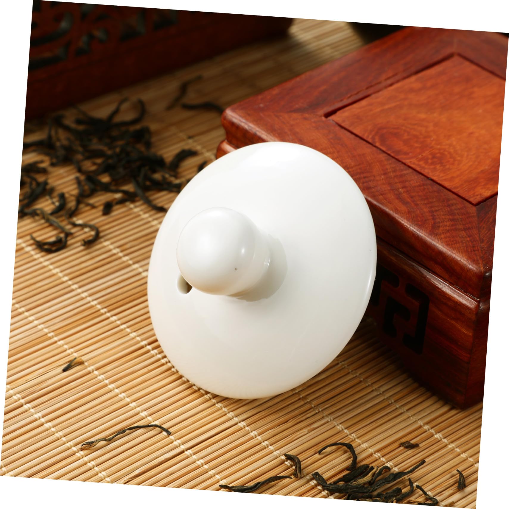 Sosoport Couvercle De Théière Céramique Blanc Résistant Chaleur Remplacement Facile Pour Théière Porcelaine Pour Infusion
