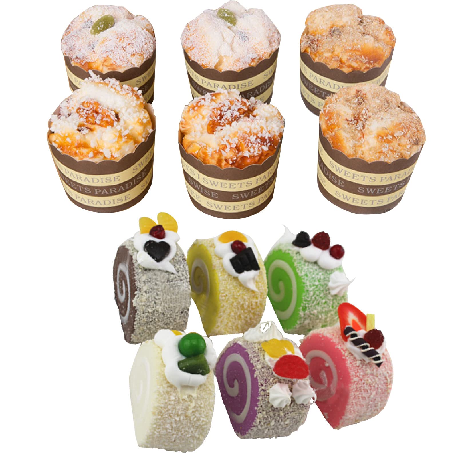 Amazon.co.jp: Famimueno カップケーキ ロールケーキ スイーツ 食品