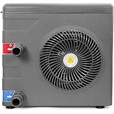 XtremepowerUS 14,500BTU/hr Swimming Pool Heat Pump Exchanger Swimming Pool Heater-for Above Ground Pools, up to 4700gallons, Titanium Heat Exchanger, 115V/60Hz