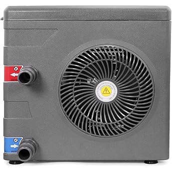 XtremepowerUS 14,500BTU/hr Swimming Pool Heat Pump Exchanger Swimming Pool Heater-for Above Ground Pools, up to 4700gallons, Titanium Heat Exchanger, 115V/60Hz