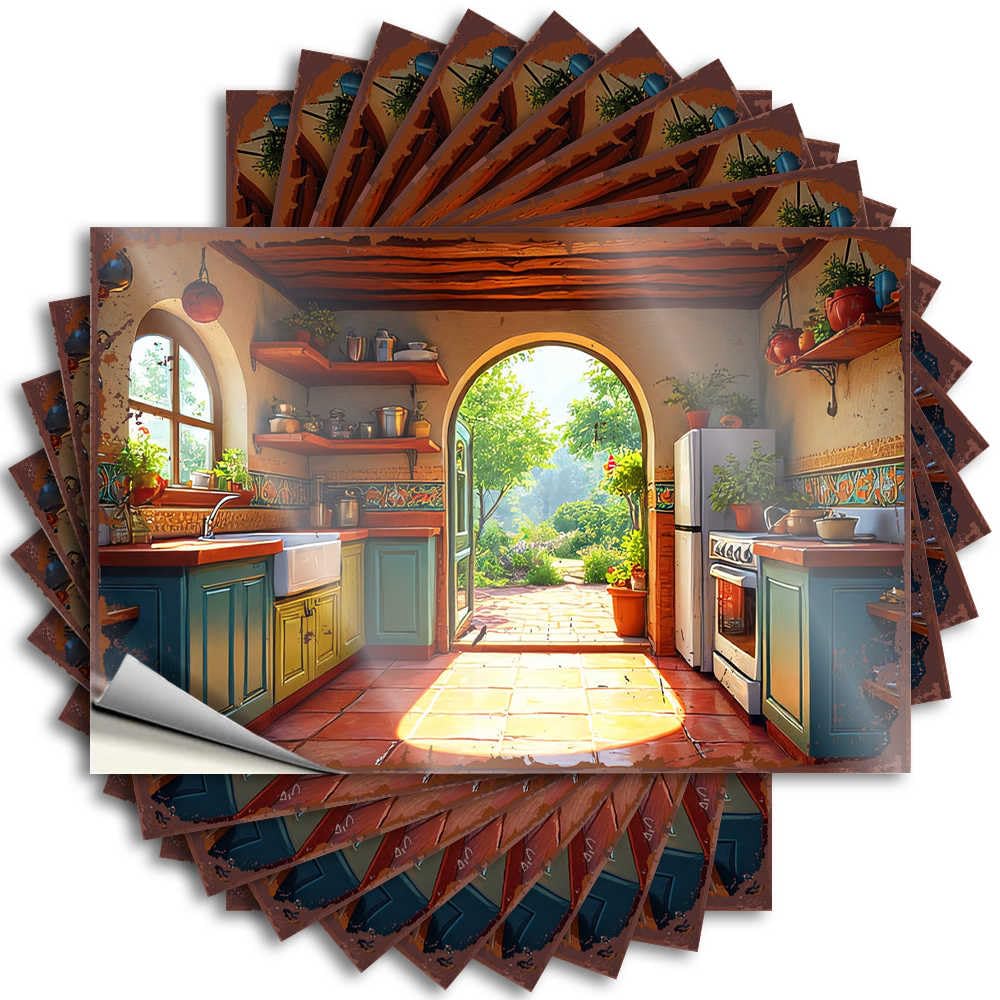 Tall, Lettering Sticker Water Cozy Kitchen with Outdoor Garden View | Western Guest(12X18CM)