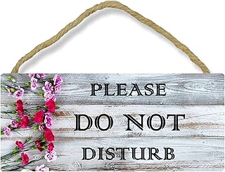 WSNIHO Do Not Disturb Door Sign, Double Sided Decorative Wood Sign for Home, Offices, Clinics, Law Firms, Hotels or During Therapy, Spa Treatment, Counseling Sessions (10