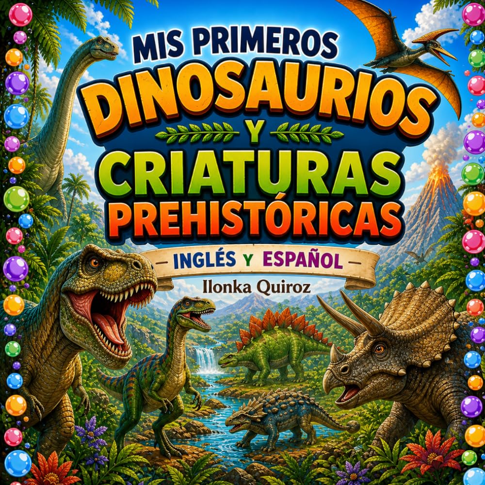 Mis Primeros Dinosaurios y Criaturas Prehistóricas- Inglés y Español (My First Words in English and Spanish)