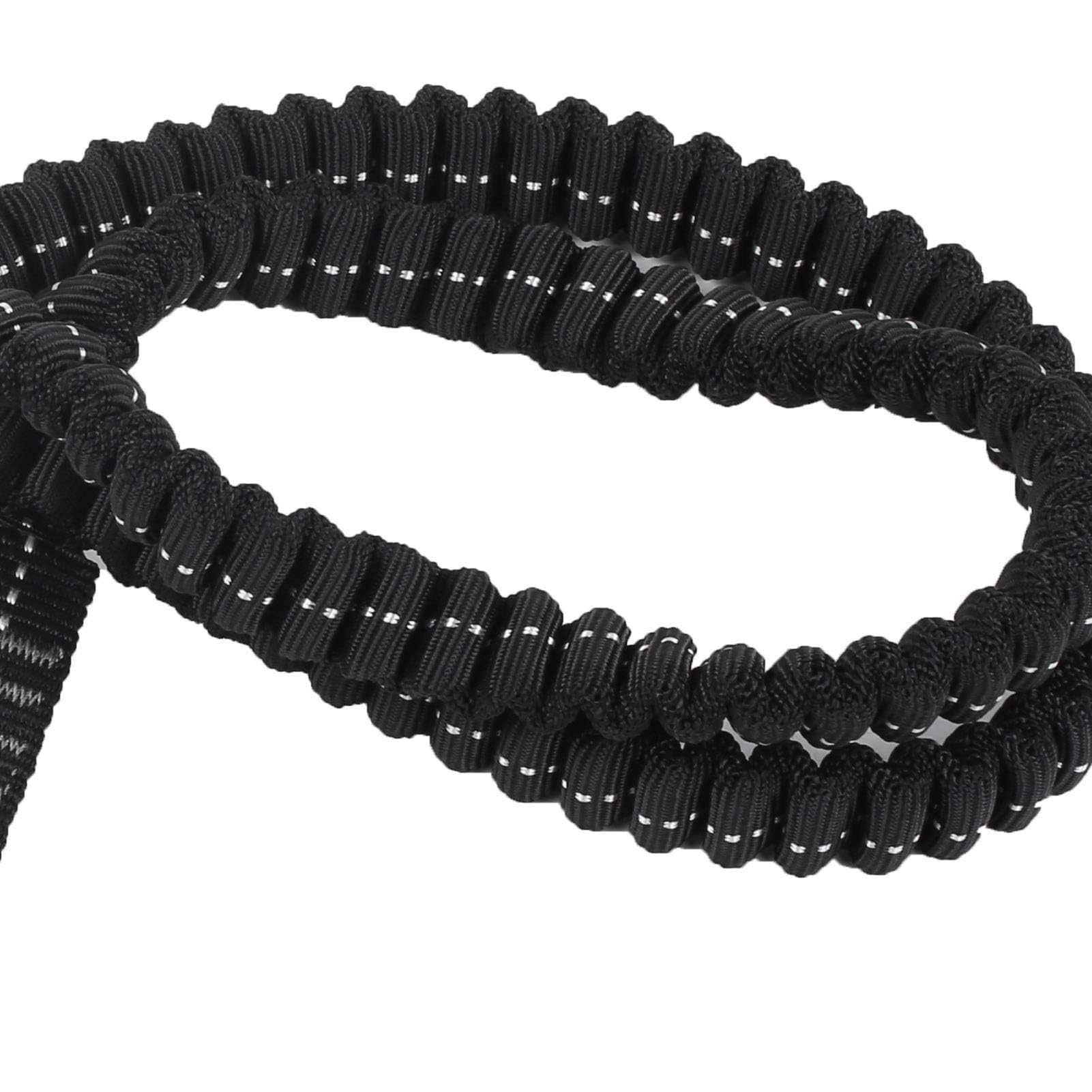 HERCHR 80-140 cm/31,5-55,1 po Ceinture de Sécurité Crochet élastique, 25KN Double Grand Cordon à Crochet Acier Longe Sécurité Absorbant les Chocs Corde de Sécurité Antichute pour L'extérieur