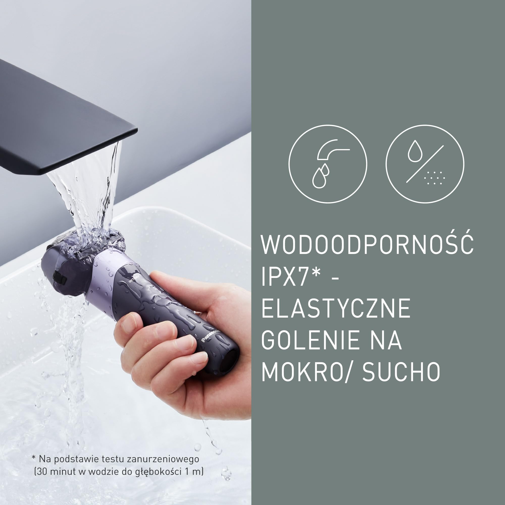 Panasonic Series 500, ES-ERM3FV503 Golarka elektryczna z 3 ostrzami, do golenia na mokro i sucho, akumulatorowa, japońska stal nierdzewna, elastyczna głowica 10D, IPX7, ładowanie USB-C, fioletowa