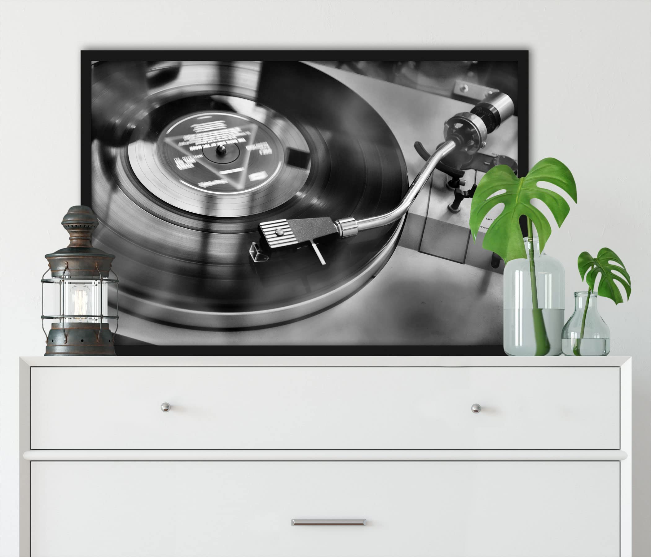 Poster in vinile con cornice per foto, formato 80 x 60 cm, stampa artistica incorniciata