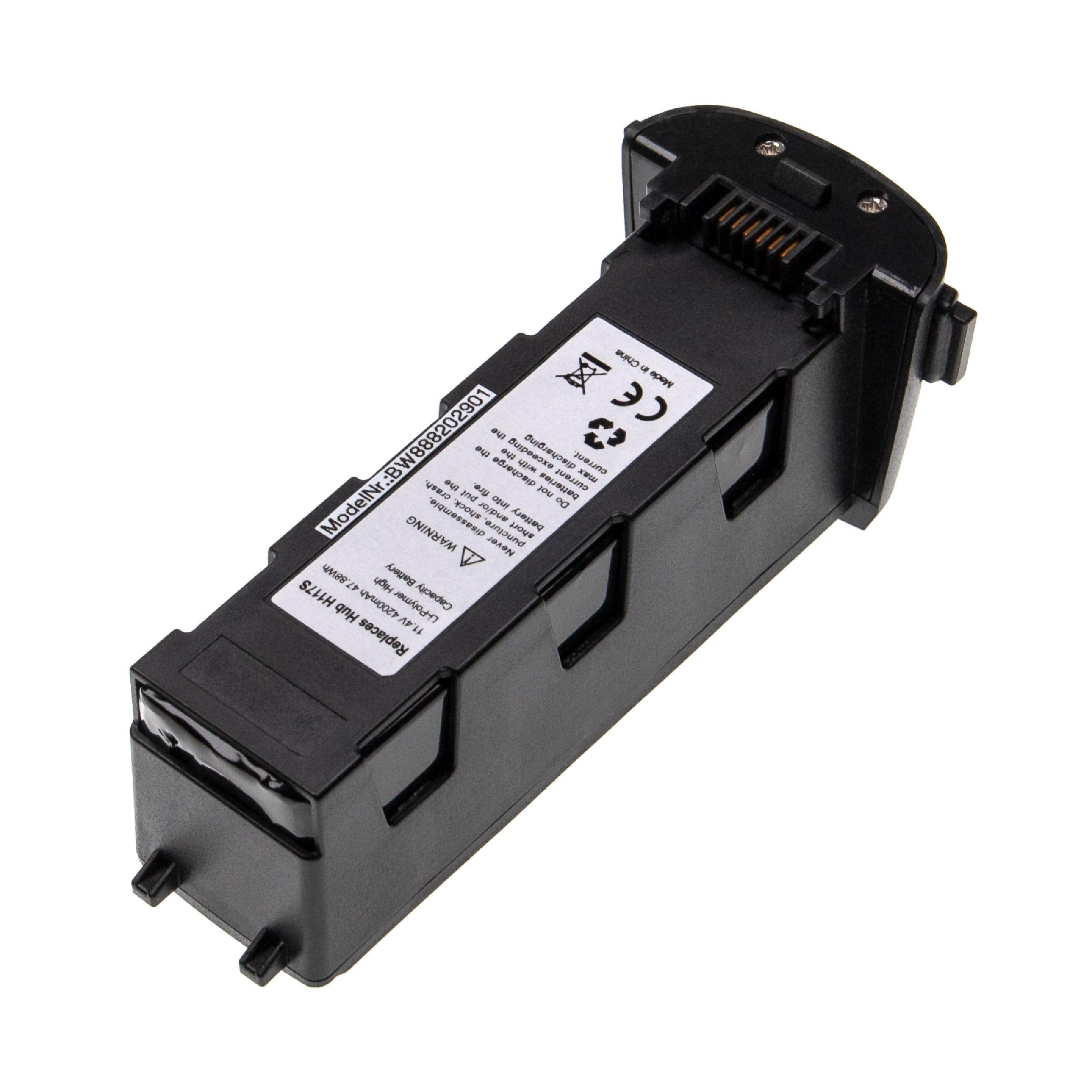 vhbw Batería Recargable Compatible con Hubsan Zino H117S dron, multicóptero, cuadricóptero (4200 mAh, 11,4 V, polímero de Litio)