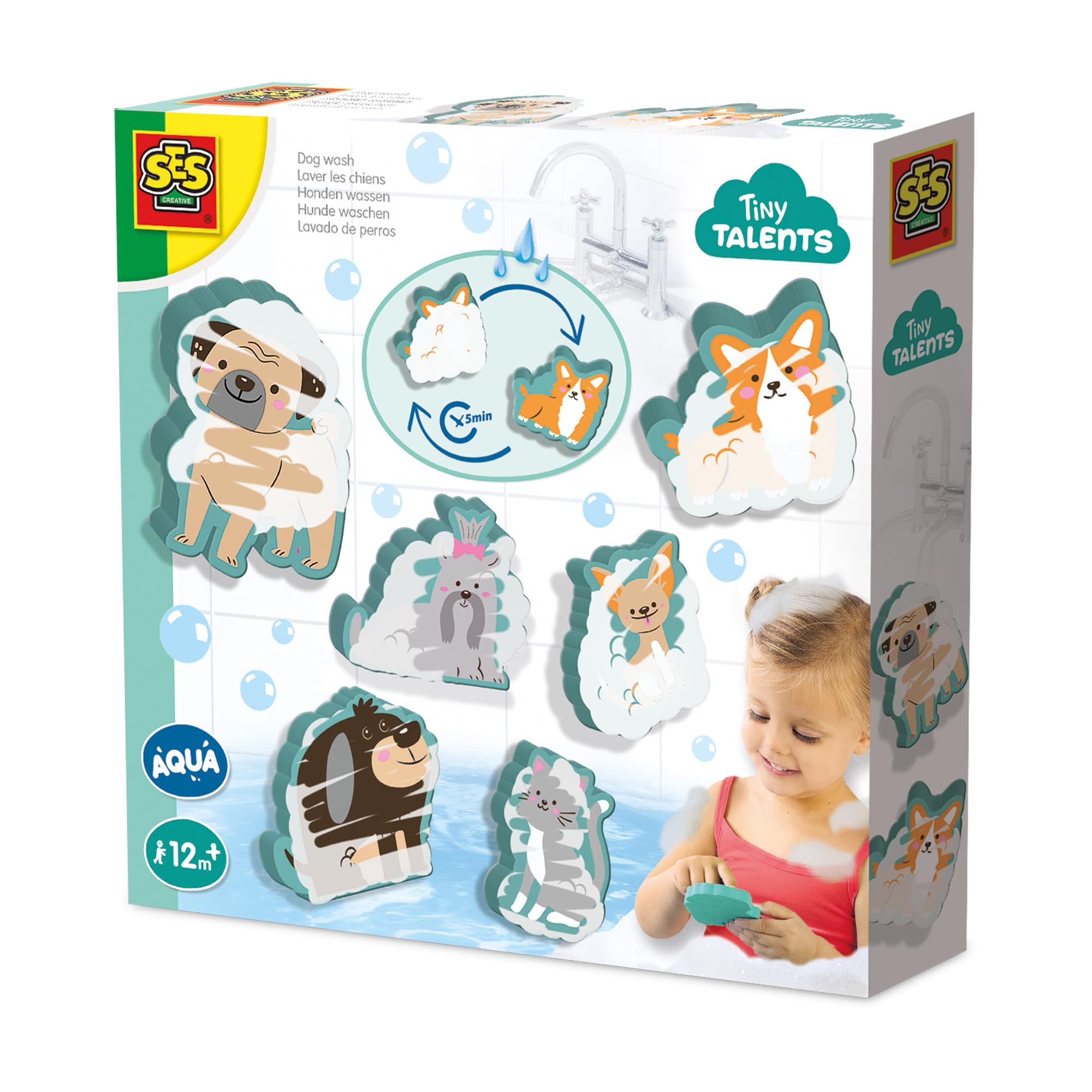 Ses Creative Multi Tiny Talents Foam Animals With Sponge