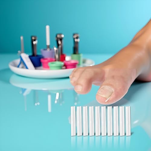 Miniatura 4 de Juego de 10 tiras correctoras de uñas encarnadas blancas, tiras correctoras de uñas encarnadas, tiras alisadoras para recuperar las uñas de los