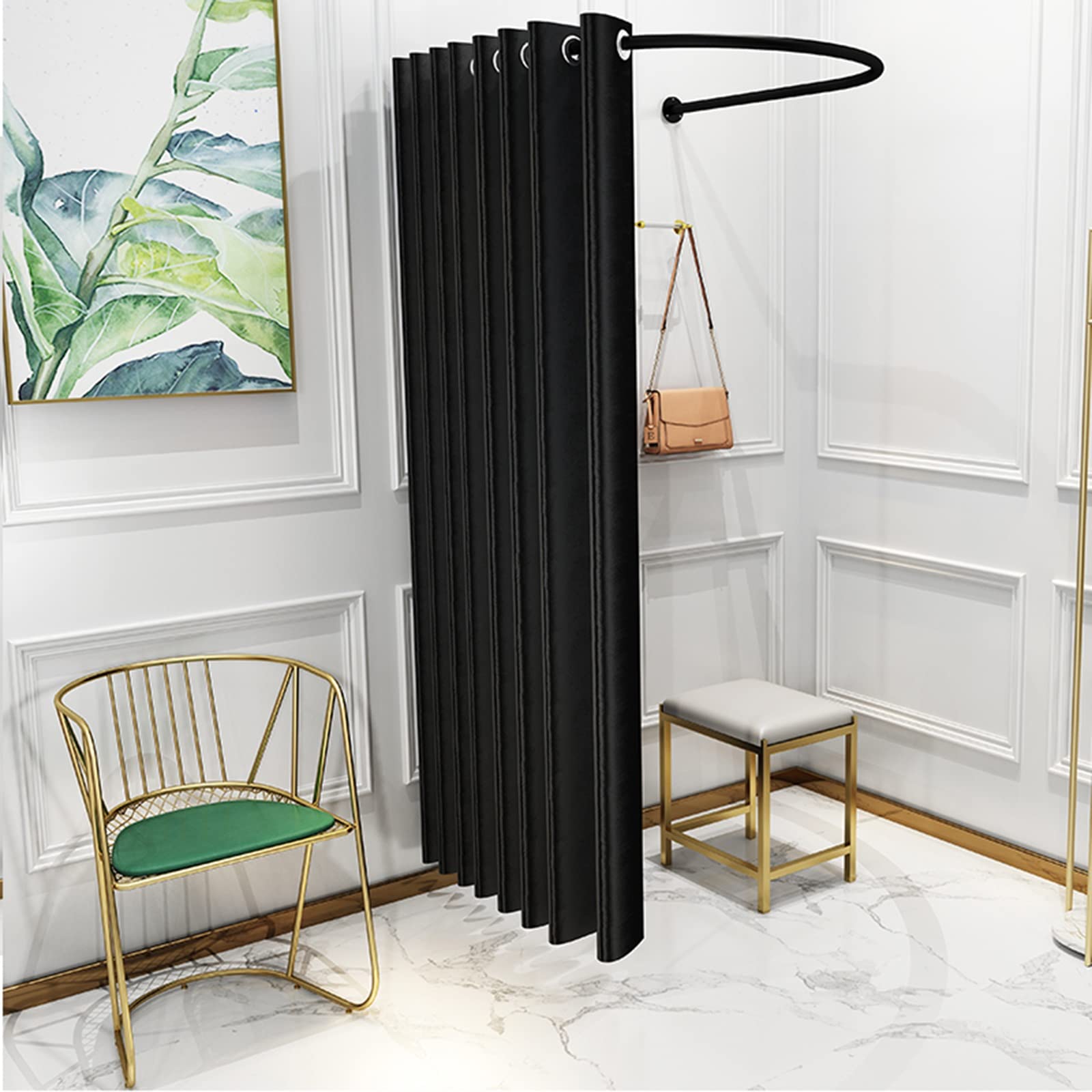 Cabine d'essayage magasin de vêtements, cadre de séparation de pièce et vestiaire en U amovible