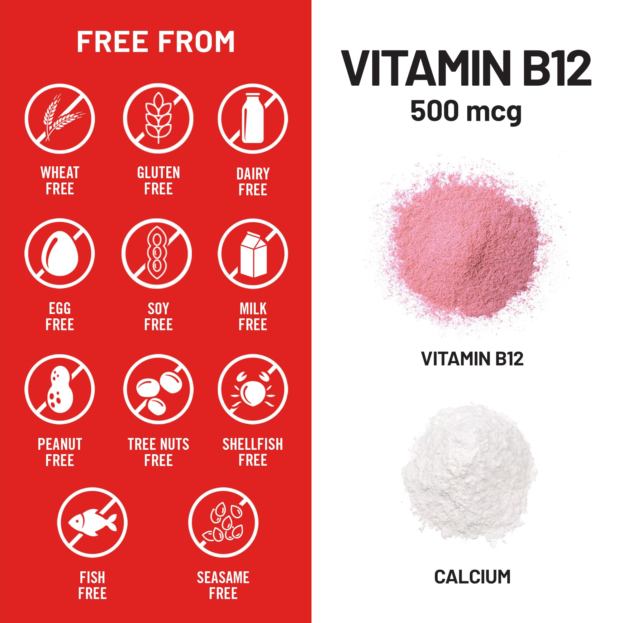 NatureWise Vitamin B12 500 mcg - B12 Supplement for Energy + Mental Clarity & Nervous System Support - Easy-to-Swallow, Vegan & Non-GMO - USA Manufactured - 100 Tablets[100-Day Supply] — Amazon image 6