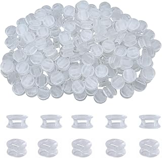 200 PCS Shoe Charms Back Upgrade Design - Clear Buckle Plastic Button - Wristband Custom Charm Backs - The Perfect Lace Charms Accessories for DIY Clogs Shoes Project