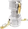 Camlock Fitting Type DD, 2 x 2 Cam Lock with Gasket Seal, Cam and Groove Spool Coupler for Hydraulic Oil Refrigeration Oil Water 2 Female x 2 Female