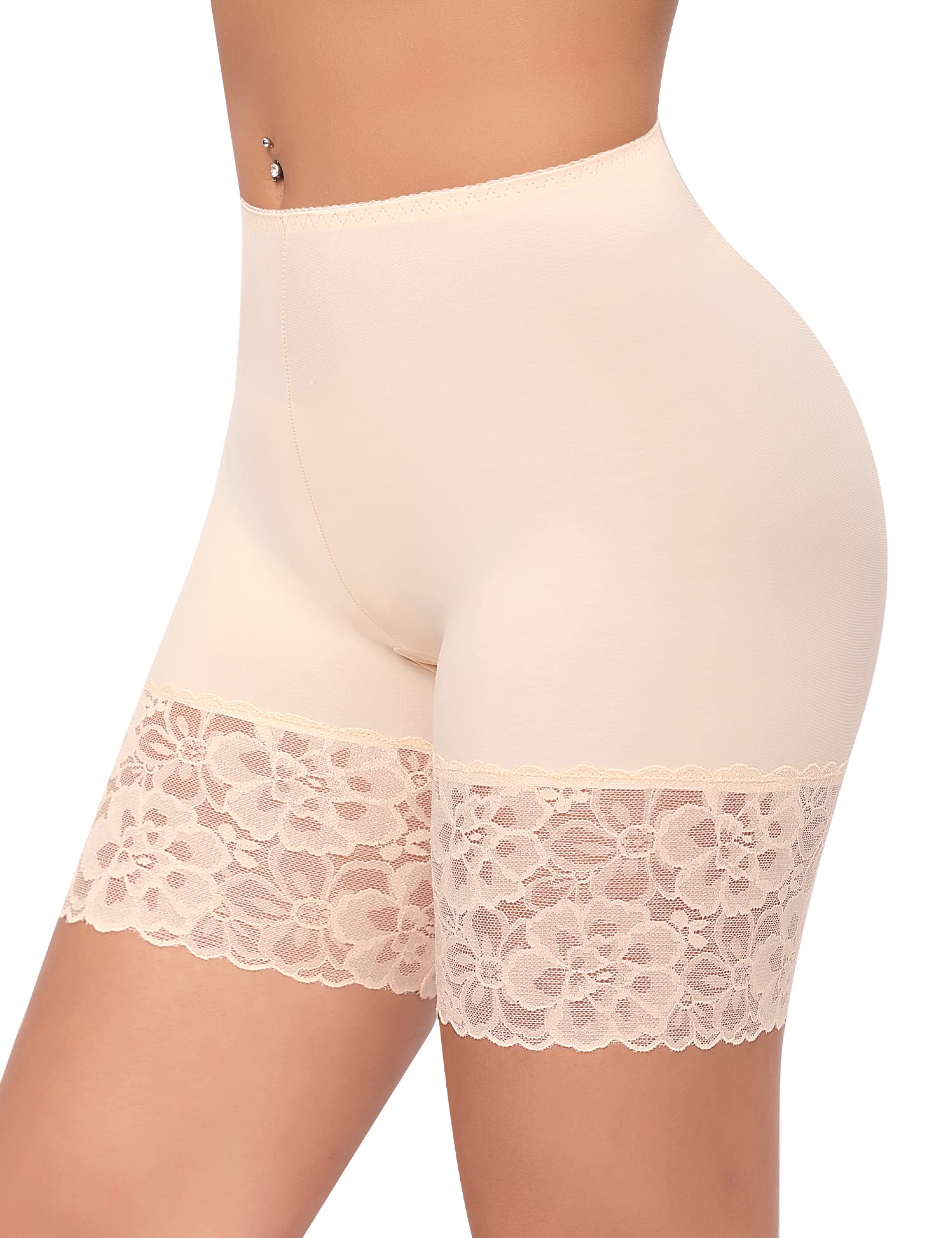 YARRCO Damen Unterhose Spitze Radlerhose Kurz Unter Rock Hosen Anti-Chafing Slipshorts Boxershorts Unterwäsche Shorts