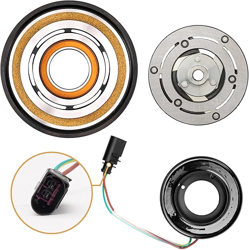 Miniatura 8 de PHILTOP 78541 Embrague de compresor de aire acondicionado, kit de embrague de compresor de CA bobina de polea para Jetta 2002-2005, Beetle