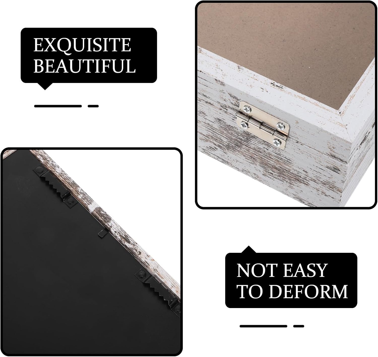 Shadowbox Display Case: 8x10‘’ Wood Shadow Box Frame - Picture Frame with Magnetic Door for Memorabilia Bouquet Medals Military Photos Box