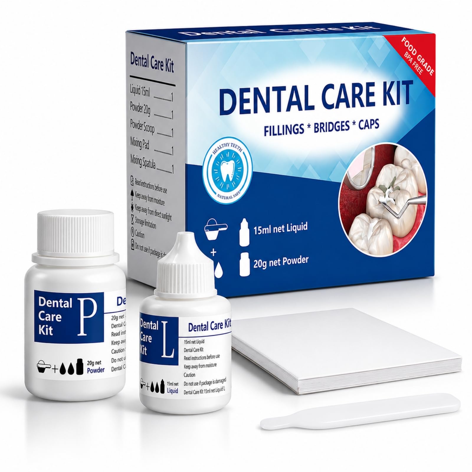 Tooth Repair Kit Zinc Oxide Eugenol 2-Pack