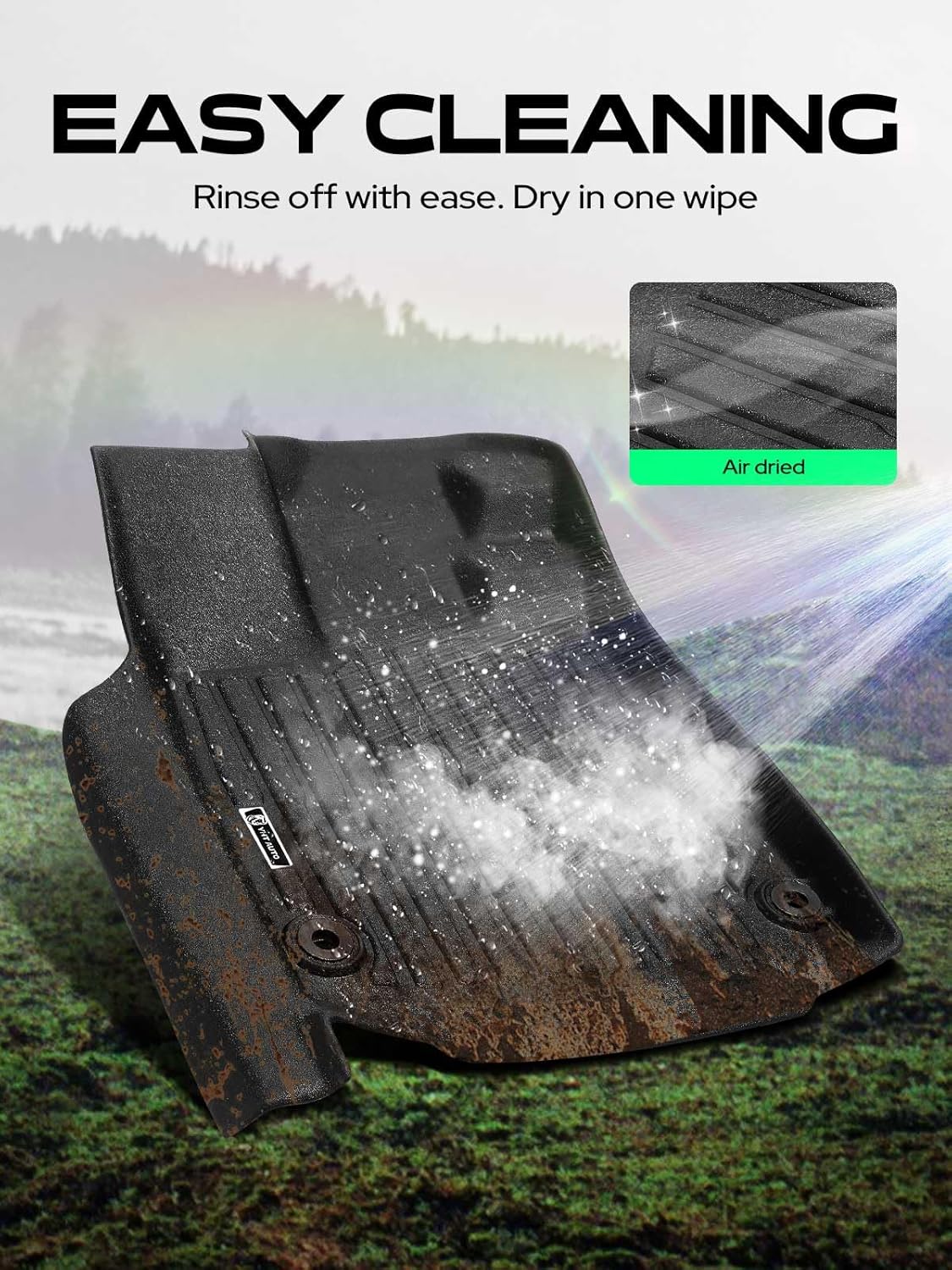 YHTAUTO Floor Mats Compatible with Acura MDX 2022-2026, TPE Floor Liners All-Weather Protection Custom Fit, 1st & 2nd Row & 3 Rows, Set of 4 - Image 8