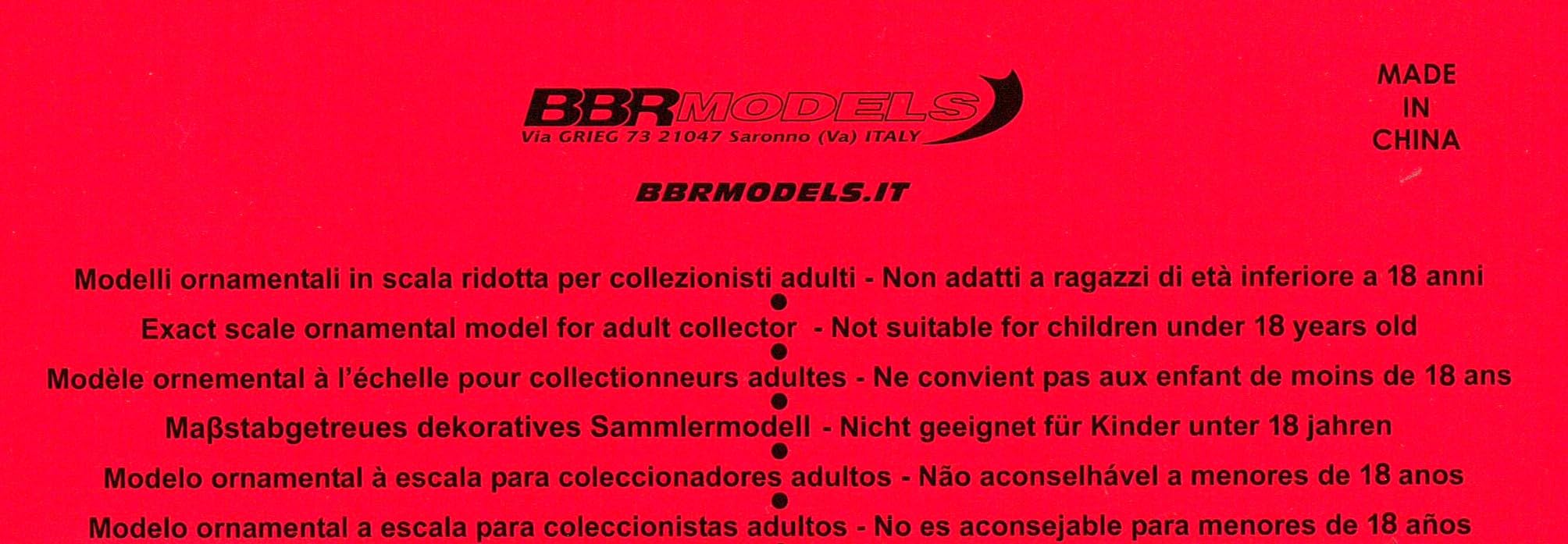 Amazon.co.jp: BBRモデル BBR231865 - フェラー。 SF-23 カルロス